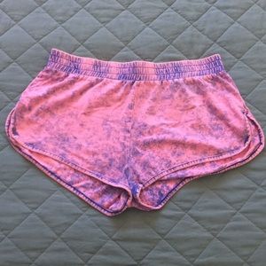 Tie dye shorts (light pink and lilac)